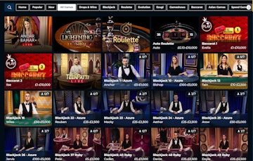 Live games at Star Sports Casino