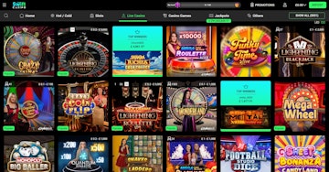 Live games menu at swift casino