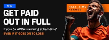 Livescore bet halftime pay out