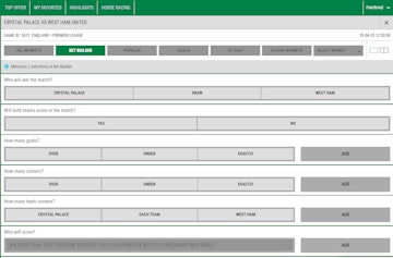 Luckster bet builder