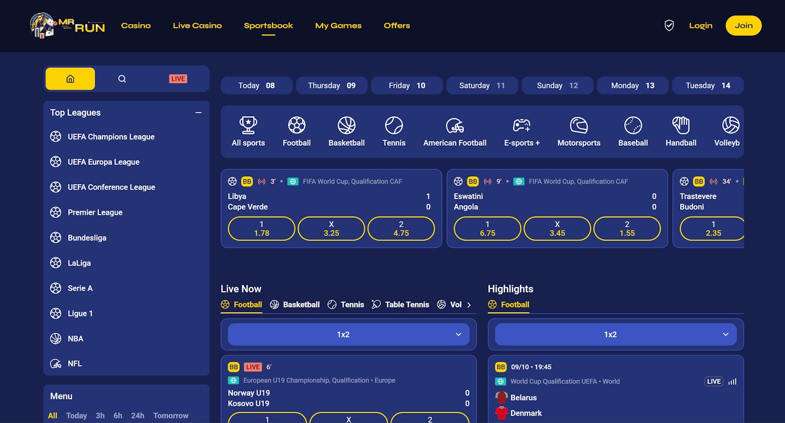 Mr.Run Sportbook