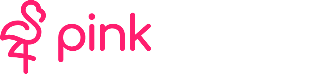 Pink casino logo white