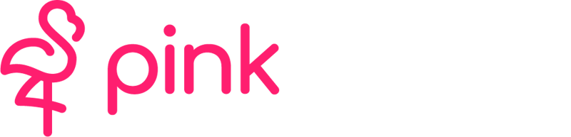 Pink casino logo white