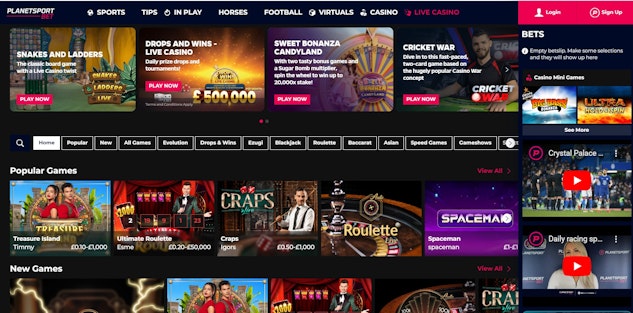 Planetsport bet casino