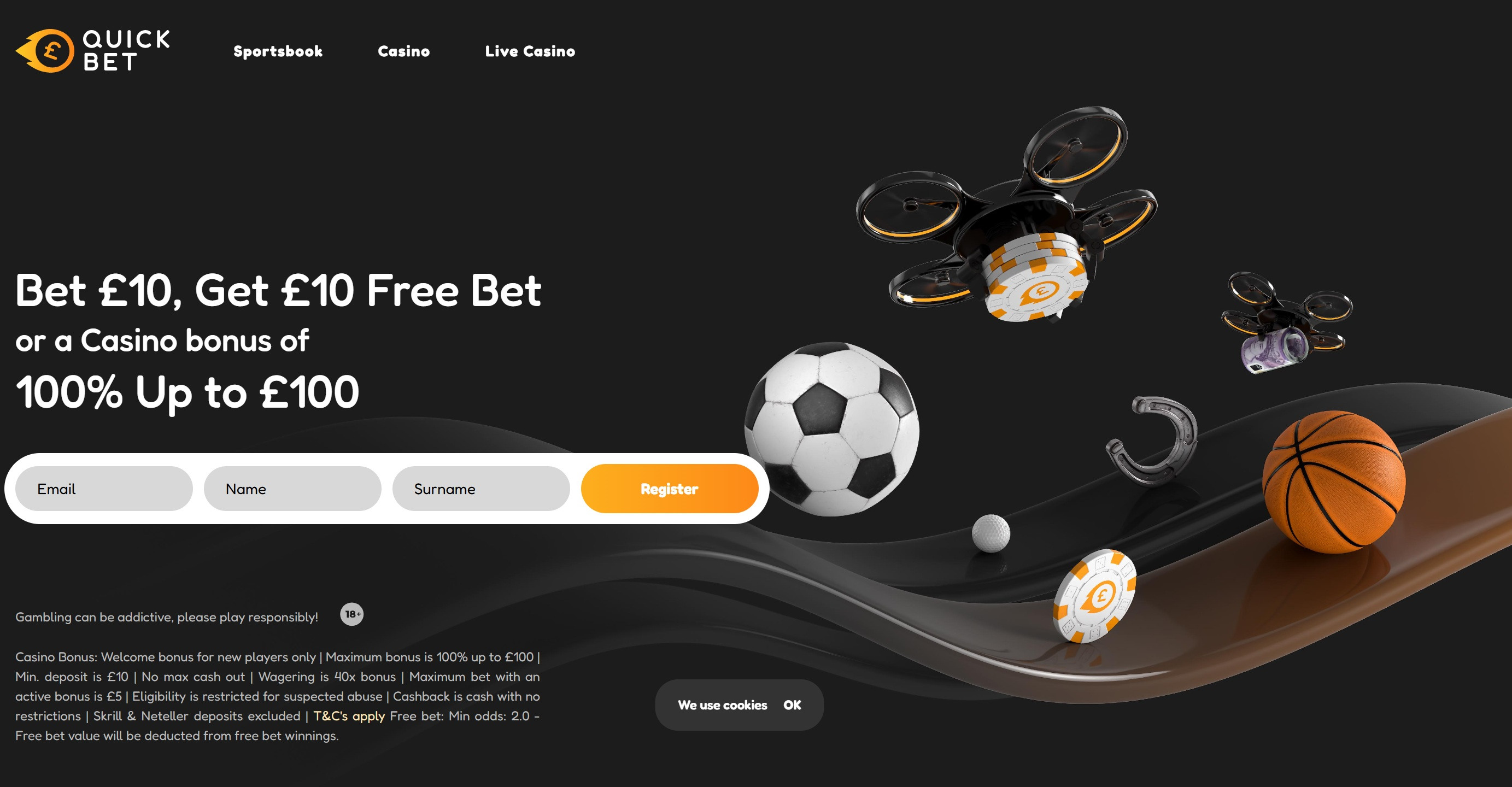 Quickbet sign up offer