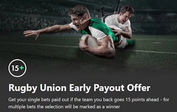 Rugby early payout