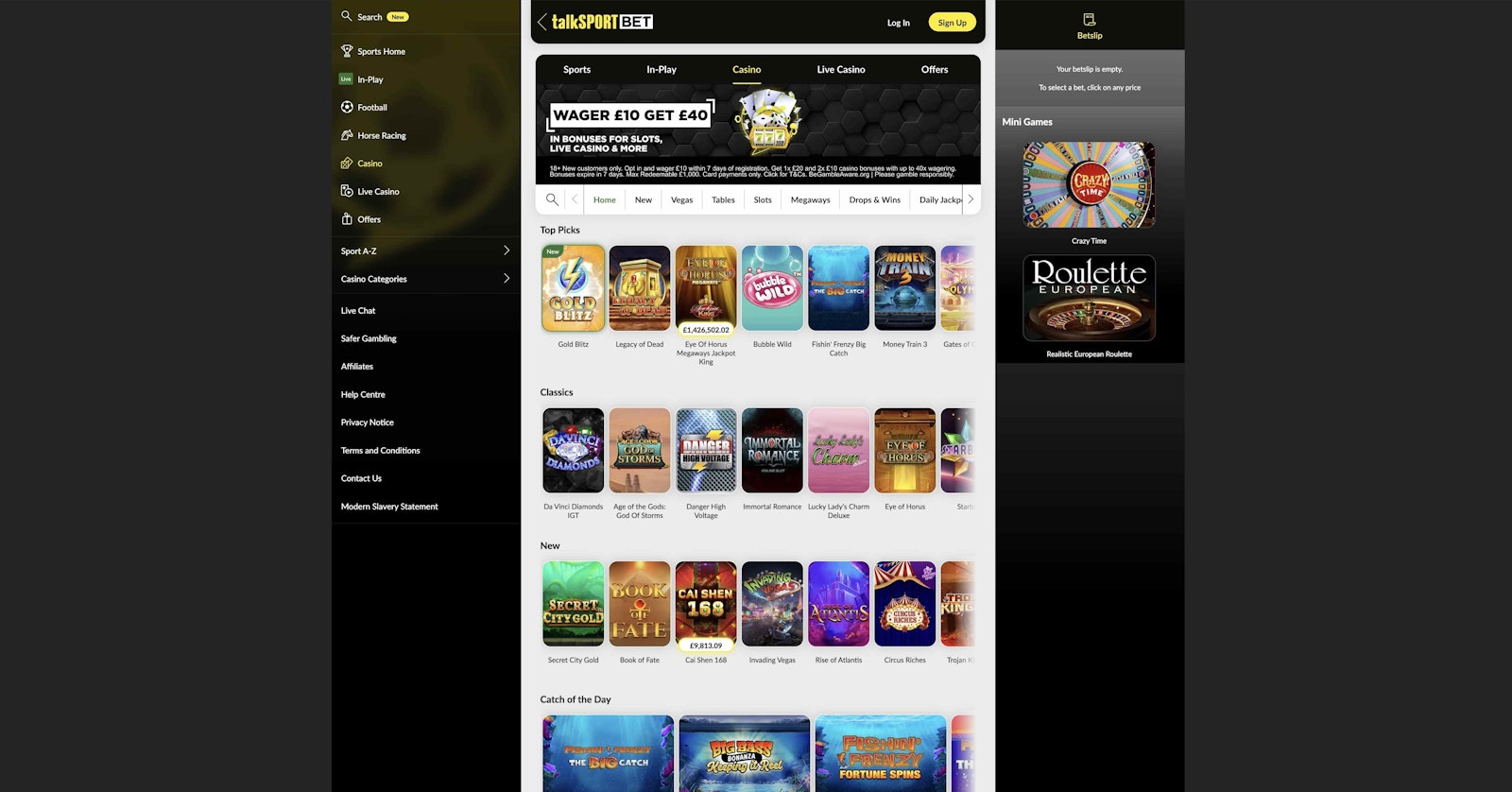 Talk SPORT BET Casino