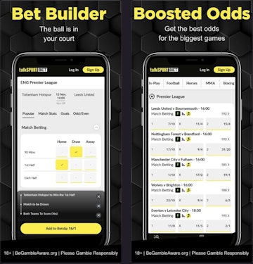 Talk SPORT BET app screenshots