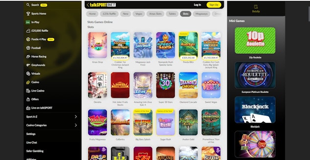 Talk SPORT BET casino games