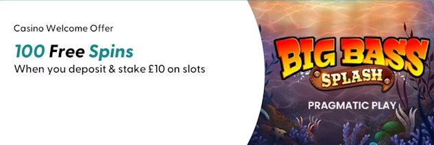 The pools 100 free spins banner