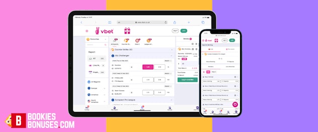 VBet esports betting markets screenshots